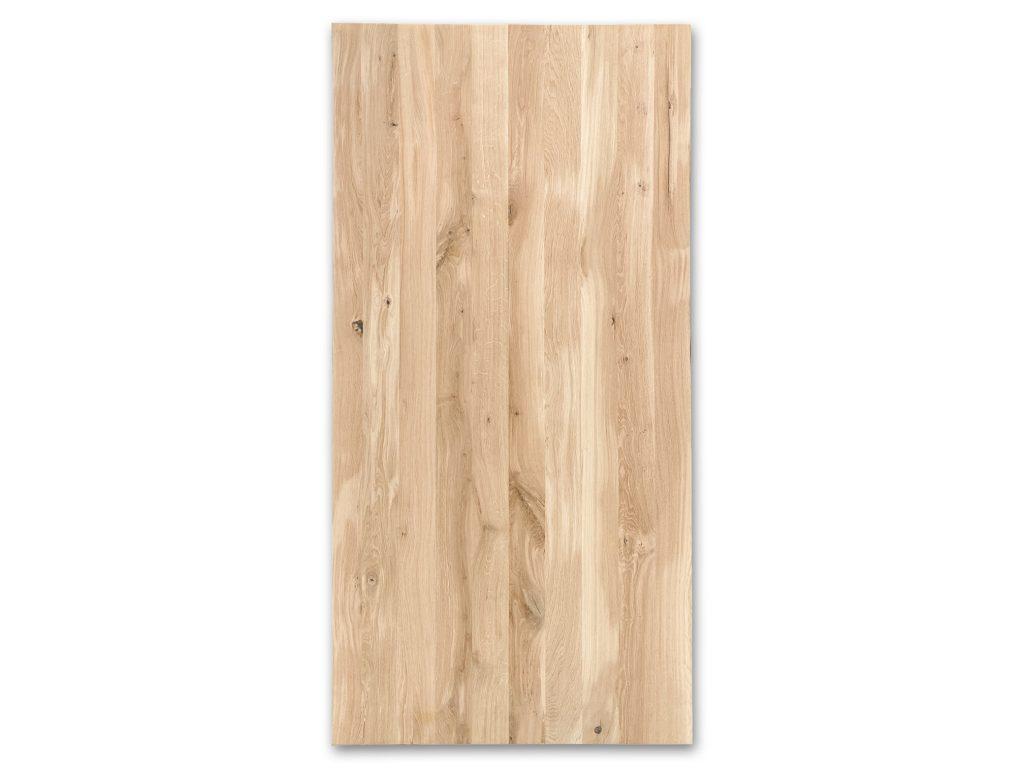 Massief eiken boomstam tafelblad 40 mm dikte. Robuuste uitstraling door boomstamkant afwerking. Karakteristieke noesten. Bij Woodstyles direct uit voorraad leverbaar tegen scherpe prijzen