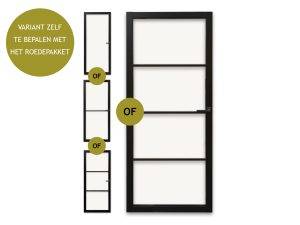 Moderne staal look deur met een eigentijdse uitstraling voor een trendy interieur.