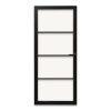 Staal look deur met 4 ruiten
