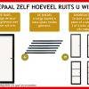 Staal look deur met glas * 4 variaties - Afbeelding 2