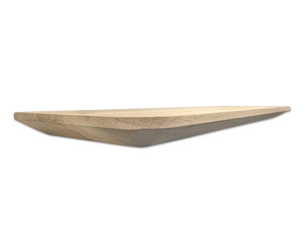massief eiken wandplank met facetrand. Een prachtige aanvulling aan uw interieur. Nu verkrijgbaar bij Woodstyles voor een mooie prijs en in verschillende lengtes