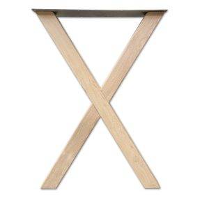 Eiken X-bartafelpoot van massief eiken. Prachtige poten voor onder een eiken blad. Deze poten maken de tafel helemaal af! Bij Woodstyles verkrijgbaar en binnen 7 werkdagen bij u thuis geleverd