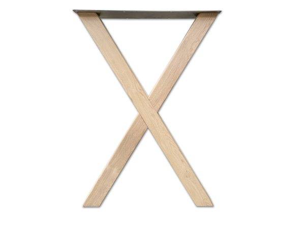 Eiken X-bartafelpoot van massief eiken. Prachtige poten voor onder een eiken blad. Deze poten maken de tafel helemaal af! Bij Woodstyles verkrijgbaar en binnen 7 werkdagen bij u thuis geleverd