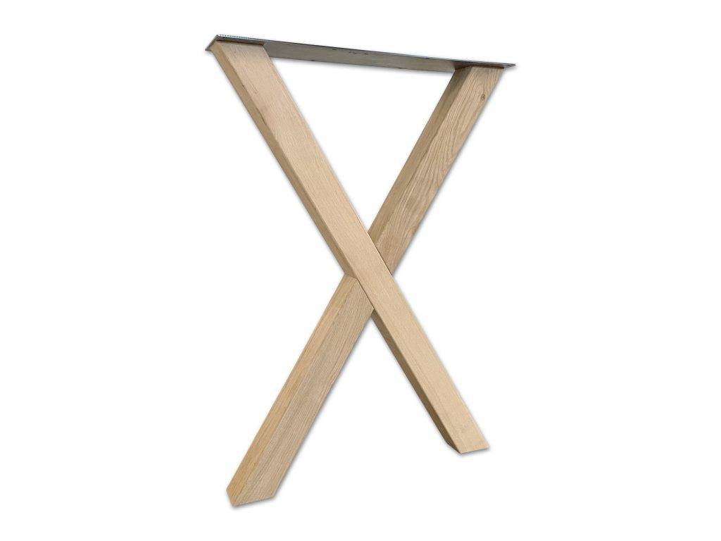 Eiken X-bartafelpoot van massief eiken. Prachtige poten voor onder een eiken blad. Deze poten maken de tafel helemaal af! Bij Woodstyles verkrijgbaar en binnen 7 werkdagen bij u thuis geleverd